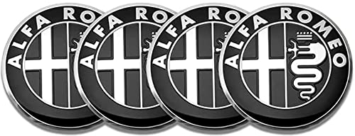 ZYHHDP 4 X Reifen & Felgen Radnabenkappen Emblem-Aufkleber Aufkleber, füR Alfa Romeo Giulietta 159 147 156 Giulia Stelvio 56mm Staubdichtes Styling-ZubehöR