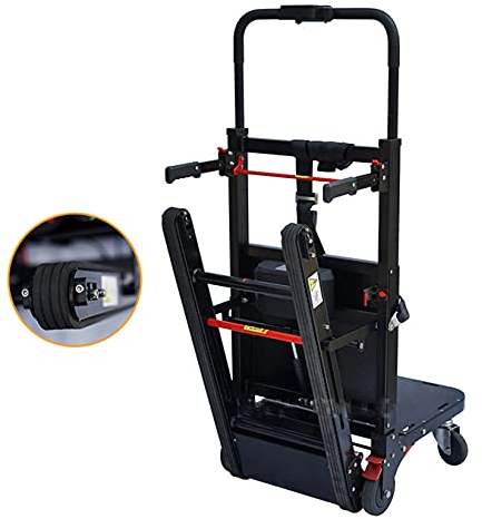 BOCbco 2 Pcs Carrello Saliscale Elettrico Risparmio Di Lavoro e Comodo Camion, Carrello Saliscale Cingolato Portante 200 Kg - Regolazione Della Velocità Della Terza Marcia
