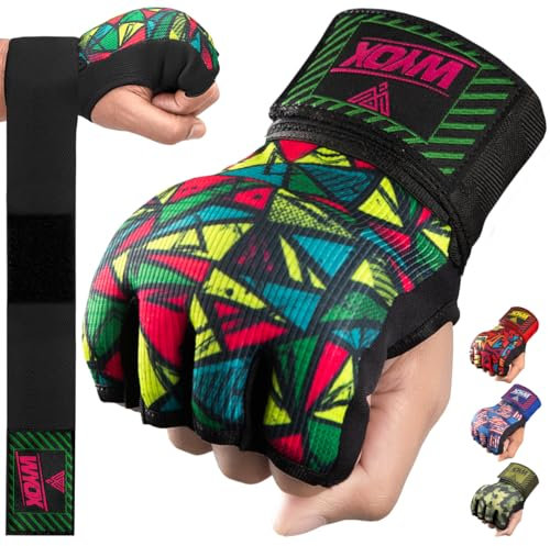 WYOX Gants d'intérieur d'entraînement pour femme - En gel - Pour la boxe - Pour le MMA - Rose