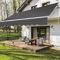 Joparri Markise 300 x 250 cm Grau Balkonmarkise mit Handkurbel, Sonnenschutz, Blickdicht Gelenkmarkise für Balkon, Terrasse, Garten