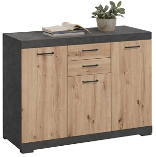 möbelando Kommode in Artisan Eiche - 120x90x50cm (BxHxT)