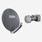 Fuba Sat Anlage 2 Teilnehmer | Satellitenschüssel Komplettset - DAA 650 A Sat-Schüssel 60x65cm Alu anthrazit + Fuba DEK 217 Twin LNB 2 Teilnehmer (DVB-S2, HDTV, UHD 4K/8K, 3D) mit LTE-Störfilter