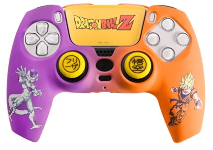 FRTEC - Dragon Ball Custom Kit Licencia Oficial, Carcasa Rígida + Grips + Sticker Touchpad para DualSense, PS5