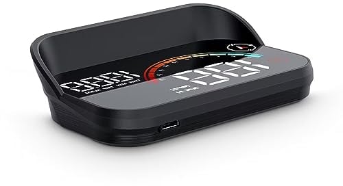 AMHVMU M22 Head Up Display Auto - GPS Geschwindigkeitsmesser Auto mit Digitaler Anzeige(Geschwindigkeit km/h, Zeit), Universell für Alle Fahrzeuge