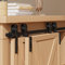 BONIKLUBA 244cm Mini Herrajes Puertas Correderas Kit Puerta Corredera Para Puertas Dobles Bypass (Sin Puerta de Gabinete)