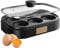 SYFUNLV Multifunktionale Bratpfanne,Frühstückspfanne,Elektrische Pfanne,900 Watt,Uniform Fire Spiegeleipfanne Induktion Pan mit 6 fächern - Spiegeleier Pfanne mit Mulden für Eier (schwarz)