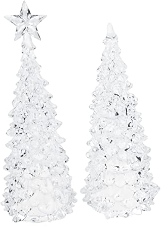 DRESSOOS 2st Weihnachtsbaum Aus Kristall Mini Tannenbaum Mini-weihnachtsbäume Kristall-weihnachtsbäume Weihnachtsschmuck Aus Kristall Weihnachtsdekoration Kleiner Weihnachtsbaum Acryl P.s