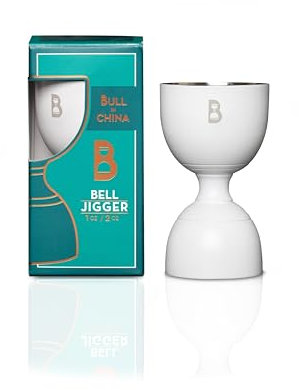 Doppio jigger a campana con finitura bianca opaca per barista|56,7 g 28,3 g Jiggers Shot Pourer strumento di misurazione |Strumenti da bara|Misurino alcol cocktail | Strumento di misurazione per