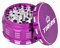 TIRIRS 2.5 Inches 4 Pieces Premium Herb Grinder - Aluminium Large Spice Grinder with Pollen Catcher, Comes with Pollen Scraper and Cleaning Brush, Purple
