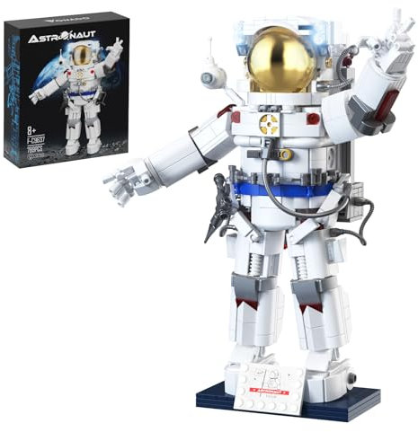 barweer Klemmbausteine Space Astronaut Bausteine Set,Technik Weltraum Astronaut Modell Heimdekoration Sammlerstück für Erwachsene und Kinder (789 Teile)