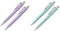 Faber-Castell 205090 - Kugelschreiber Poly Ball sweet lilac & 205091 - Kugelschreiber Poly Ball caribic blue, 2 Stück, mit auswechselbarer XB Mine, dokumentenecht