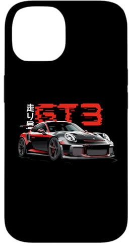 Hülle für iPhone 14 Rotes GT3 RS Tokyo Glitch Retro JDM Japanisches Kunstauto Tuning