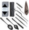 Herramientas de chapado de chef, juego de herramientas profesionales de chapado culinario, kit de herramientas de guarnición de chef, pinzas de pescado, espátula de pastelería, pinzas de decoración de