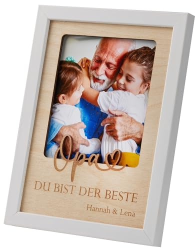 mamir home Geburtstagsgeschenk für Opa | Bilderrahmen Opa Geschenk – mit persönlicher Widmung und Gravur für Fotogeschenk | Geschenk für Opa Bilderrahmen (Opa)