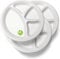 aaksh 555 Lot de 25 grandes assiettes jetables solides à 4 compartiments super rigides biodégradables et écologiques pour déjeuner, événement d'affaires