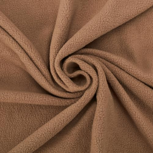 MAYJOYDIY 1m Brauner Polar Fleece Stoff 160cm Anti Pilling Stoff Patchwork Polyester Plüsch Fleece Tissus Zum Nähen Decken Schlafanzügen Hausschuh Handschuhe Haustier-Urinmatte
