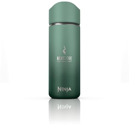 Ninja 400 ml Sip Perfect Hot Drinks Travel Flask, Made BPA-Free, Dishwasher Safe, Insulated Bottle, Green, DW1603EUUKGN