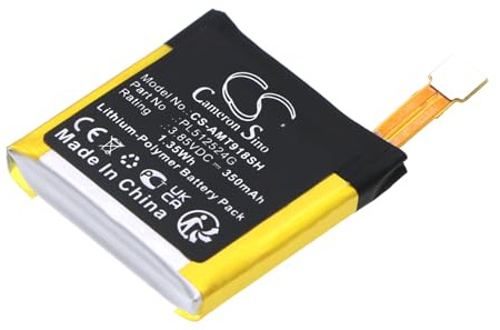 TCTK Akku 350mAh Kompatibel mit [Amazfit] A1801, A1808, A1918, T-rex Verge Lite Ersetzt PL512524G