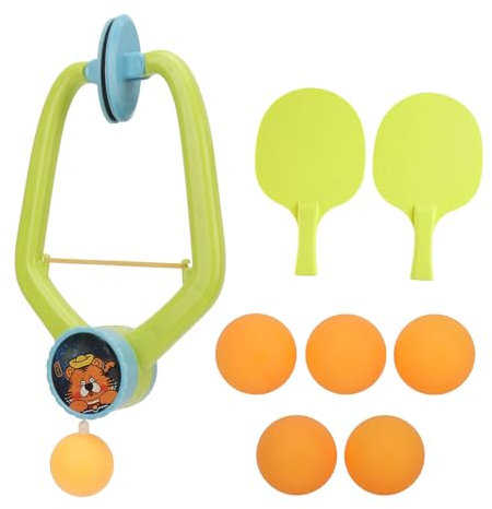 Hanging Table Tennis Trainer, Portable Pong Paddle Set with Racket and Balls, Indoor Hanging Table Tennis Game Exerciser Set, Parent Child Interaction Toy