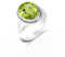 HIMALYA QUARTZ Ring Verlobung Damen 925 Silber Mit Stein Peridot Oval 10x12mm Edilstein Herren Vintage Boho Stil HQ-SR58-PRDT-12