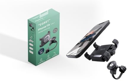 EGRET Phone Fix Handyhalterung für Lenker 22–42 mm – Universal Smartphone Halter für E-Scooter & Fahrrad – kompatibel mit SP Connect – für 58–85 mm Geräte – werkzeuglose Montage
