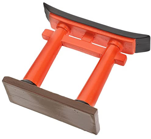 FONDOTIN Japanisches Miniatur-schrein-Tor Aus Harz Feengarten-Dekoration Steinstatue Für Aquariumlandschaften Japanische Außendekoration Kleine Schreintore Für Bonsai Und Aquarien