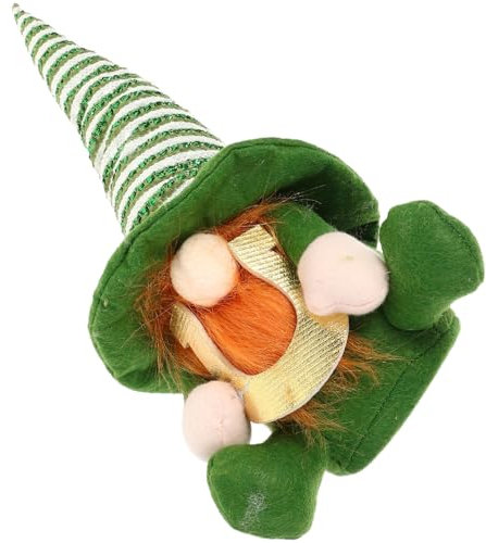 KAILIKETIY St Patrick's Day Kobold Puppe Grünes Dekor Für Fröhliche Festtagsatmosphäre Zubehör Für Wohnzimmer Tischdeko Oder Kinderspielzeug