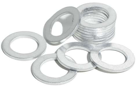 Juego de 50 arandelas de presión de aluminio de 12 x 20 x 1,5 mm