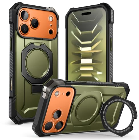 SUPCASE for iPhone 17 Pro Case with Kickstand (Unicorn Beetle Grip), [Camera Control Cover] [Compatible with MagSafe] [Military-Grade Drop Protection] Heavy Duty Magnetic Phone Case (Guldan)