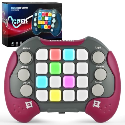 AYESY Handheld Console Smart Puzzle Game for Kids, Quick Push Pop Games | Light Up & Volume Adjustable, Autism Sensory Toys Birthday Presents
