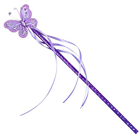 TEMOOUES Baguette papillon magique pour enfants Accessoires de cosplay pour enfants Accessoires de poche Baguette papillon