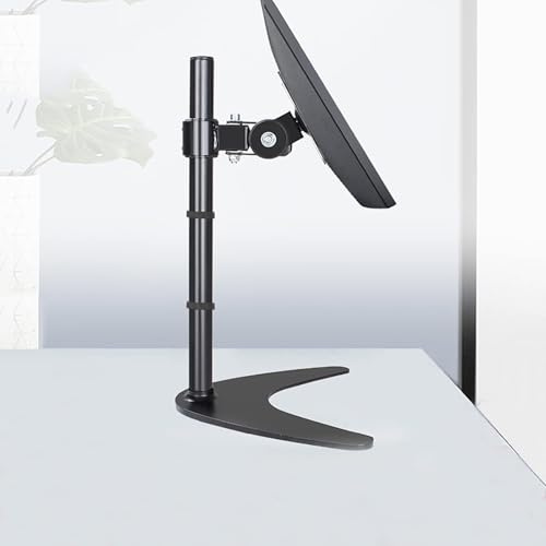Supporto TV - Supporto TV da Tavolo Regolabile in Altezza, Supporto per Monitor da Tavolo inclinabile e Girevole con Base in Metallo, Adatto a schermi LCD LED da 14-32 Pollici, può