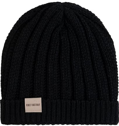 KNIT FACTORY - Nica Mütze | Strickmütze für Damen und Herren - Beanie - Mütze für den Winter - Wintermütze - Wollmütze - Weich und warm