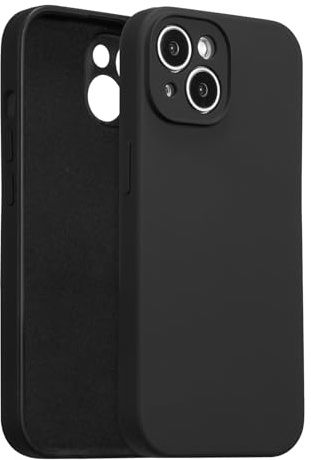 ZTOFERA Liquid Silicone Case for iPhone 15 (6.1), Black | Anti-Scratch Soft Microfiber Lining, Fresh Solid Color, Lightweight, Full Camera Protection, Shockproof Protective Cover