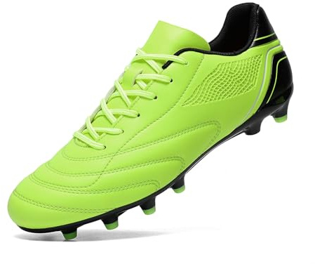 HaloTeam Football Boots Men's Outdoor Spike Cleats Soccer Shoes Professional Athletics Trainers Sneakers Teenager Football Shoes,Green,10 UK