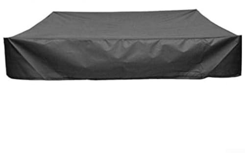Sandkastenabdeckung, quadratisch, wasserdicht, mit Kordelzug, für den Außenbereich, Garten, mehrere Stile, Poolabdeckung, Kinderspielzeug, Sandkasten, staubdichter Schutz (schwarz)