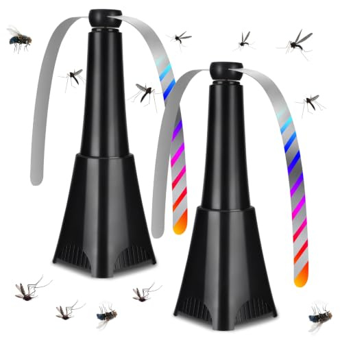 Axrye Fliegenwedler, Insekten Ventilator, Mückenventilator Tisch, Fliegenvertreiber draußen, Insektenschutz, Fliegenventilator zum Fliegen verscheuchen für den Tisch, Terrasse und Restaurant, 2 Stück
