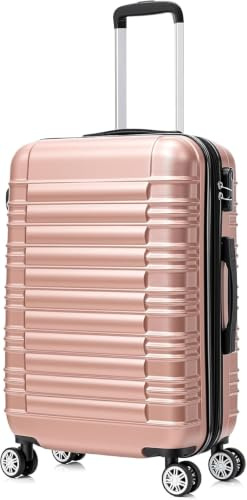 Boleedy Valise Rigide Cabine 20″ (55cm),ABS Durable Léger,Trolley de Voyage avec 4 roulettes 360°,Suitcase Pas Cher,Bagage Cabine,Soute Avion 20kg