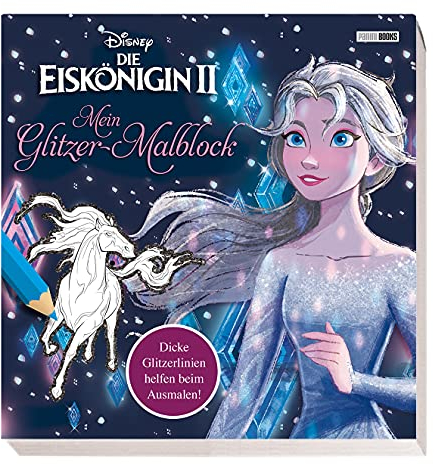 Disney Die Eiskönigin 2: Mein Glitzer-Malblock: Dicke Glitzerlinien helfen beim Ausmalen!