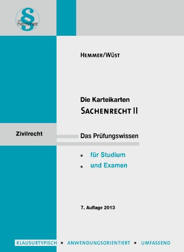 Karteikarten Sachenrecht II (Karteikarten - Zivilrecht)
