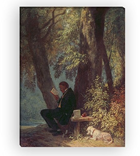 Wandkings Leinwandbilder von Carl Spitzweg - Wähle ein Motiv & Größe: Der Lieblingsplatz - 30 x 40 cm