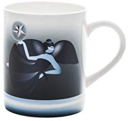 Alessi AAA06 3 Blue Christmas Mug - Bone China mit Dekor, blau.