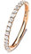 NewkeepsR 16G×12mm Rose Gold Diamante Surgical Steel Hypoallergenic Conch Piercing Jewellery Earring Hoop, Cartilage Clicker Segment Ring Rounded Clear Orbital Crystal Zirconia