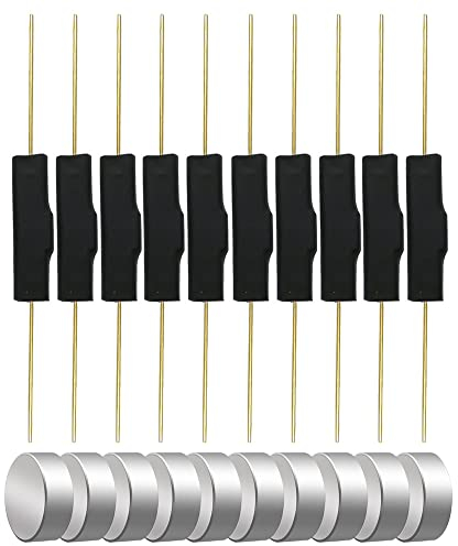 Gebildet 10Pezzi Contatto Reed in Plastica Contatto Reed, Magnete Vicino - Circuito di Rottura, Magnete Lontano - Circuito di Connessione, Interruttore a Induzione Magnetica Con 10pcs Magneti
