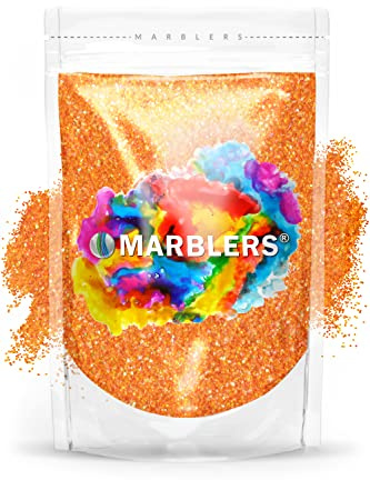 MARBLERS Holographic Glitter [Rainbow Orange] 3oz (85g) | Fine | Non-Toxic, Vegan, Cruelty-Free | Face, Body, Eyeshadow, Hair, Festival, Party Makeup | Nail Art, Polish | Resin, Tumbler, Slime, Craft