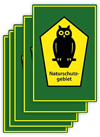 5 Stück Naturschutzgebiet Schild 20 x 30 cm aus stabiler PVC Hartschaumplatte 3mm mit UV-Schutz von STROBO