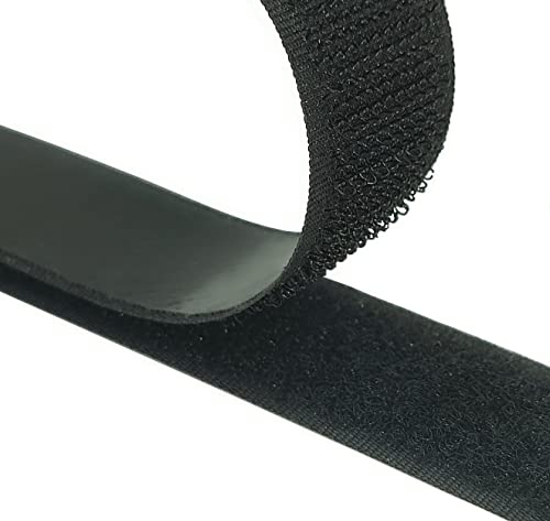 Klettband Selbstklebend, Klettverschluss selbstklebend doppelseitig, in schwarz Klettband Selbstklebend Extra Stark Länge, Breite, Farbe wählbar (schwarz, 20 mm x 3 m)