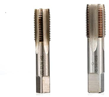 1pc Rohrgewindebohrer Gerade Flöte Bohrgewindebohrer HSS Gewindeschneider Maschine Gewindebohrer G1/4 G3/8 Metallgewinde Bohrschraube Rohrgewinde-1 Stück Nr. 1 1I4
