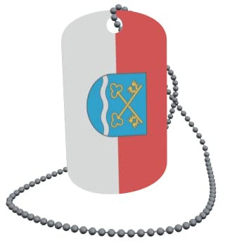 U24 Dog Tag Erkennungsmarke ID Tag an Kette Wiesbaden OT Mainz-Amönenburg Alu 30 x 50 mm