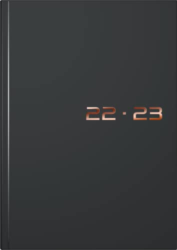 rido/idé Schülerkalender schwarz 2022/2023 A5 2 Seiten = 1 Woche